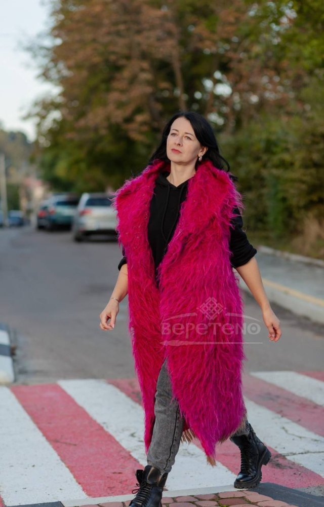 Безрукавка-коцованя "Фуксія"