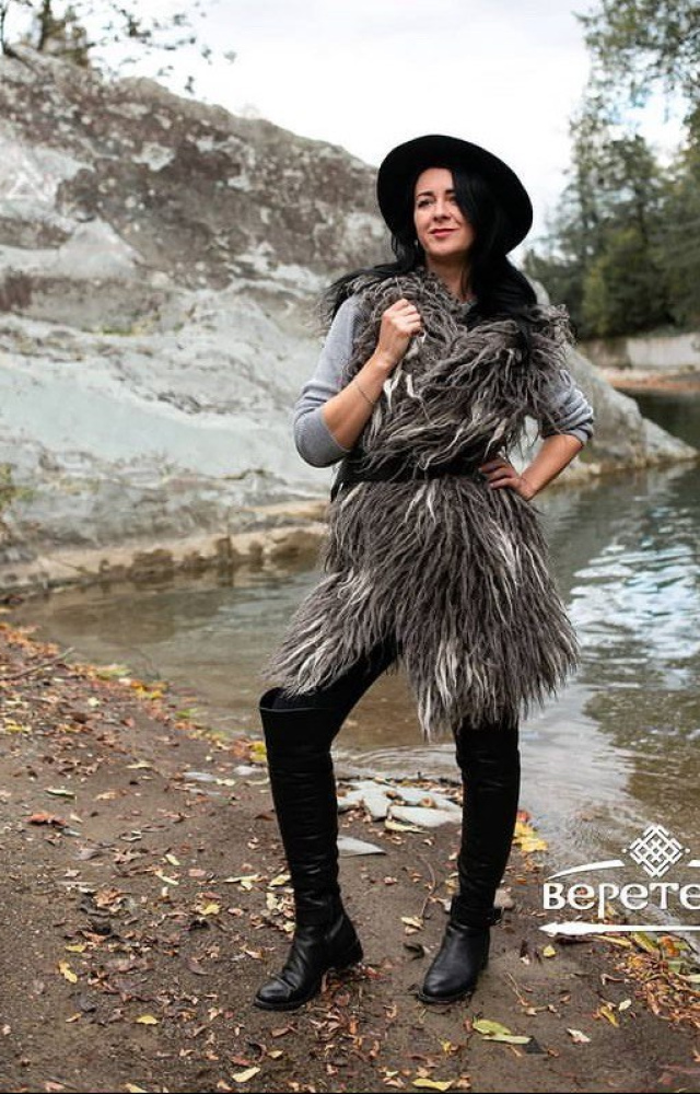 Гуня-безрукавка "Меланж"